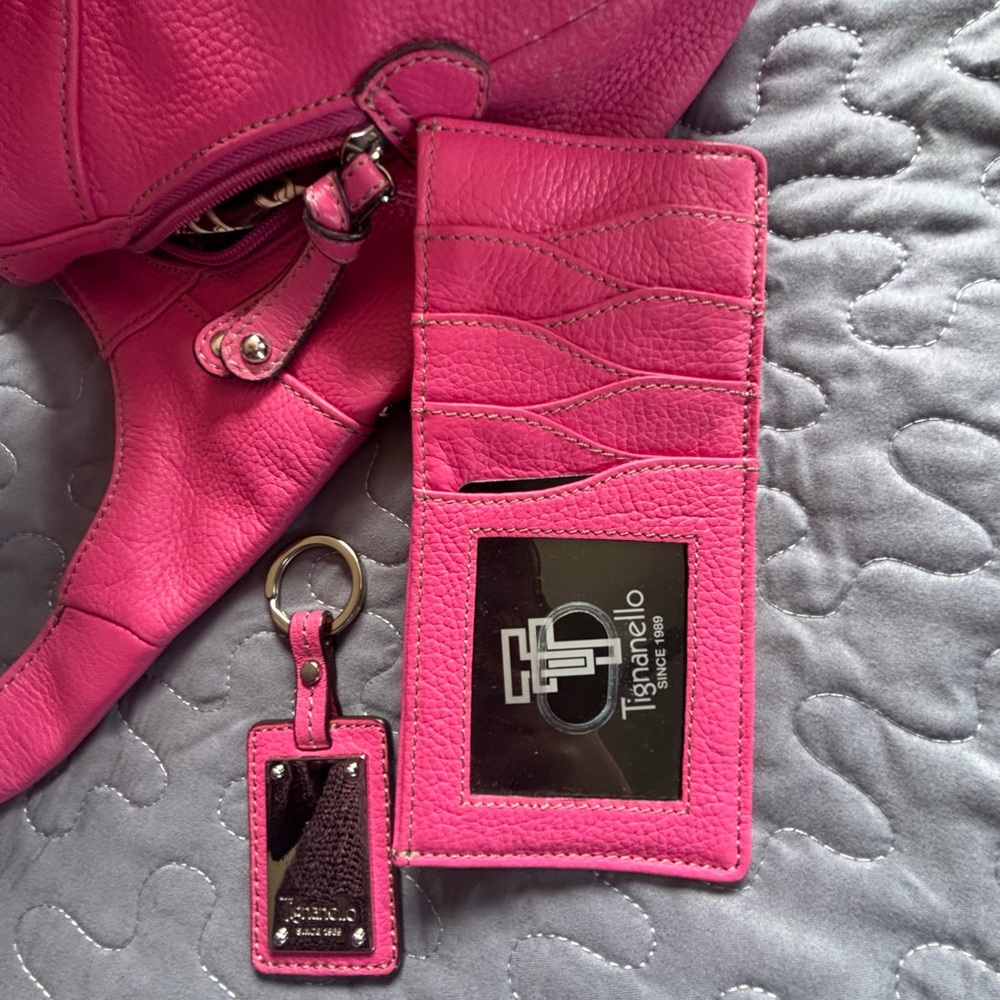 Genuine Leather large pink purse w/ wallet - Picture 13 of 16